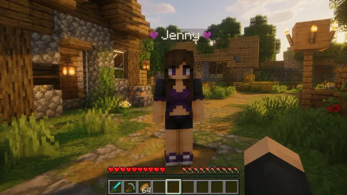 Jenny as main companion NPC in a Minecraft village or custom structure — Java Edition